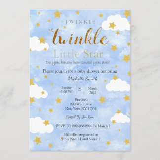 Invitación Twinkle Little Star Boy