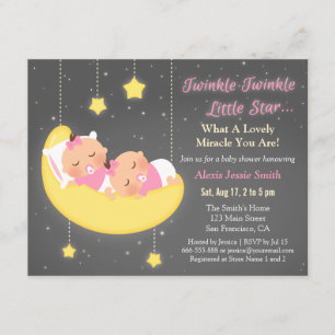 Invitación Twinkle Little Star Chica gemye a Personalizado de