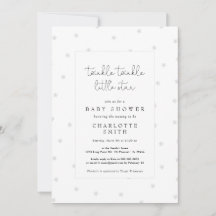 Twinkle Little Star Elegant Baby Shower Gray