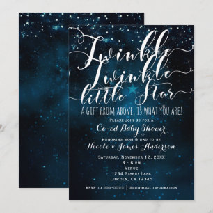 Invitación Twinkle Little Star Estelar Celestial Baby Shower