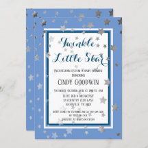 Twinkle Little Star Estrellas Azules Plateadas Bab