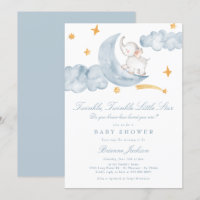 Twinkle Little Star Moon Blue Boy Baby Shower