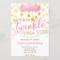Twinkle Little Star One year Baby Girl Cumpleaños