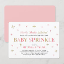 Twinkle Little Star Rosa y Dorado Baby Sprinkle