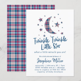 Invitación Twinkle Little Stars Planteó Baby Shower