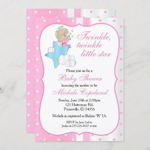 Invitación Twinkle, Pequeña Estrella Twinkle - Niña Bebé