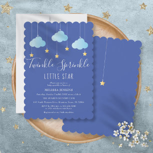 Invitación Twinkle Sprinkle Little Star Baby Sprinkle/Ducha
