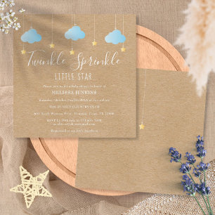Invitación Twinkle Sprinkle Little Star Baby Sprinkle /Shower