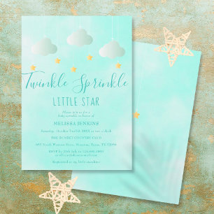 Invitación Twinkle Sprinkle Little Star Neutral Baby Shower