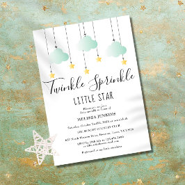 Invitación Twinkle Sprinkle Little Star Neutral Baby Shower