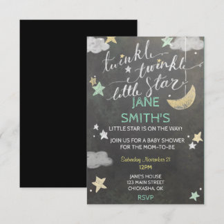 Invitación Twinkle Star Baby Shower Invite