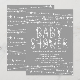 Invitación Twinkle Stars Sexo Neutral Baby Shower