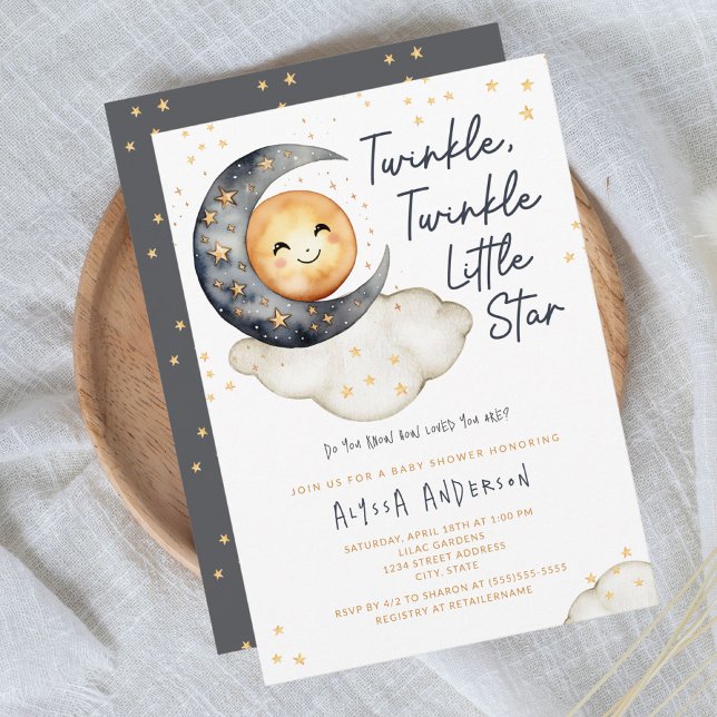 Invitación Twinkle Twinkle Baby Shower (Subido por el creador)