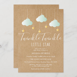 Invitación Twinkle Twinkle Baby Shower / Sprinkle Rustic Boho