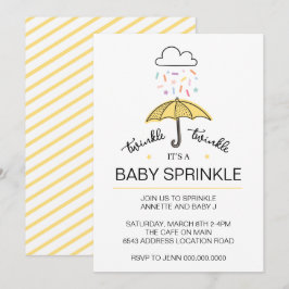 Invitación Twinkle twinkle bebé rociar género neutro