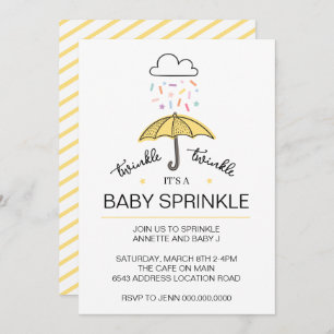 Invitación Twinkle twinkle bebé rociar género neutro