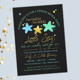Invitación Twinkle Twinkle Estrella Pequeña Género Revelador 
