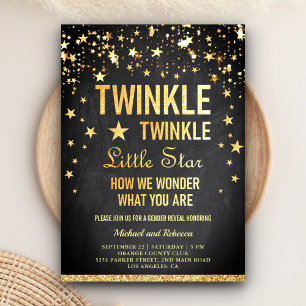 Invitación Twinkle Twinkle Fiesta de revelación de género de