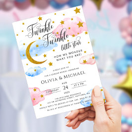 Invitación Twinkle Twinkle Fiesta de revelación de género de 