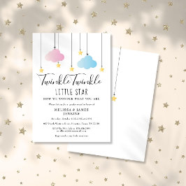 Invitación Twinkle Twinkle Fiesta de revelación de género de