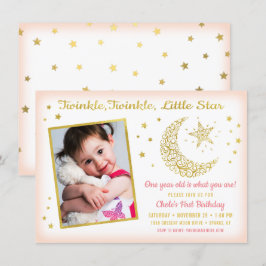 Invitación Twinkle, Twinkle, foto del Chica del cumpleaños de