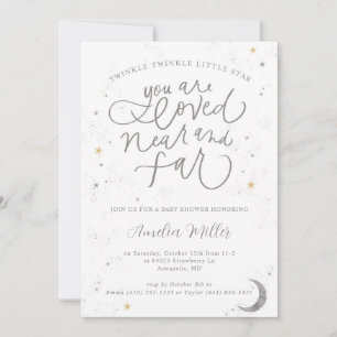 Invitación Twinkle Twinkle Género Baby Shower neutral