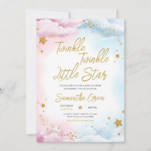 Invitación Twinkle Twinkle La revelación de género de la estr