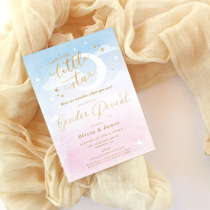 Invitación Twinkle Twinkle La revelación de género de la estr