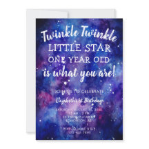Twinkle Twinkle Little Star 1er cumpleaños Galaxy 