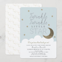 Twinkle Twinkle Little Star Baby Blue Baby Shower