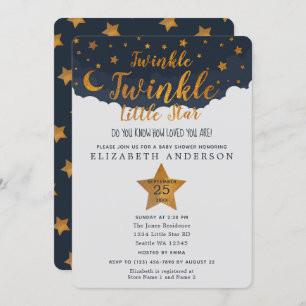 Invitación Twinkle Twinkle Little Star Baby Shower