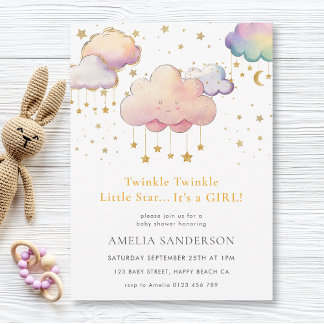 Invitación Twinkle Twinkle Little Star Baby Shower