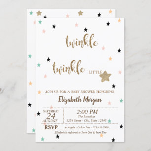 Invitación Twinkle Twinkle Little Star Baby Shower