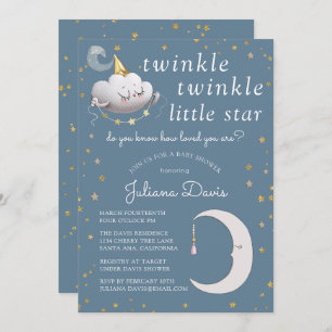 Invitación Twinkle Twinkle Little Star Baby Shower