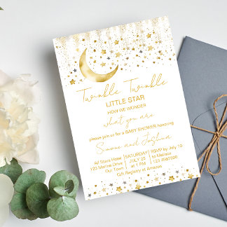 Invitación Twinkle twinkle little star baby shower en español
