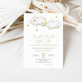 Invitación Twinkle Twinkle Little Star Baby Shower, Gray Gold