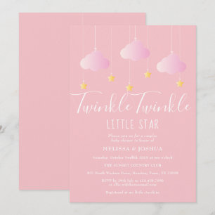 Invitación Twinkle Twinkle Little Star Baby Shower para Parej