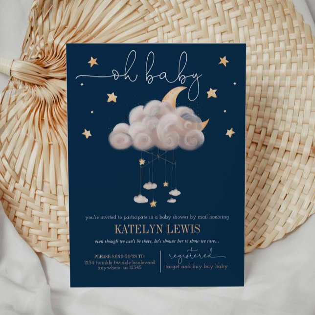 Invitación Twinkle Twinkle Little Star Baby Shower por correo (Subido por el creador)