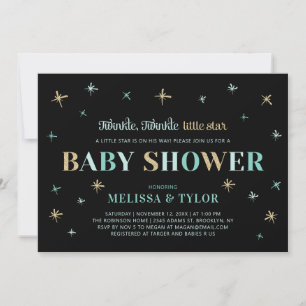 Invitación Twinkle Twinkle Little Star Boy Baby Shower