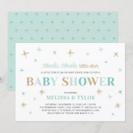 Invitación Twinkle Twinkle Little Star Boy Baby Shower