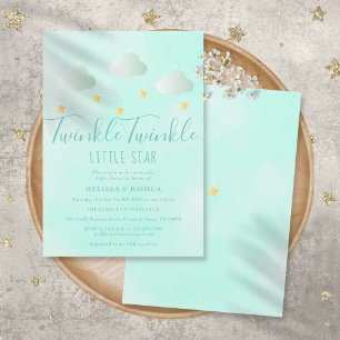 Invitación Twinkle Twinkle Little Star Celebración de Bebé Ne