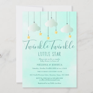 Invitación Twinkle Twinkle Little Star Celebración de Bebé Ne
