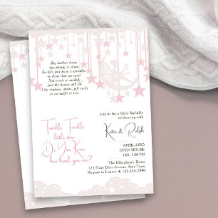 Invitación Twinkle Twinkle Little Star Hada Baby Sprinkle