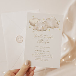 Invitación Twinkle Twinkle Little Star Ivory Baby Shower