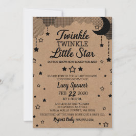 Invitación Twinkle Twinkle Little Star Kraft Baby Shower