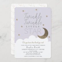 Twinkle Twinkle Little Star Lilac Baby Shower
