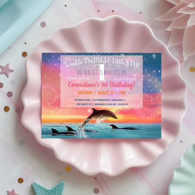 Invitación Twinkle Twinkle Little Star Magical Sea Birthday (Subido por el creador)