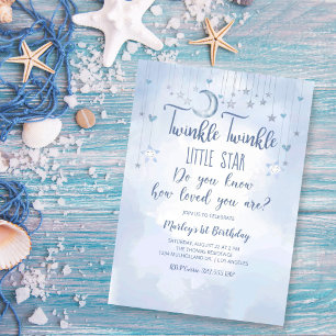 Invitación Twinkle Twinkle Little Star Magthday Birthday