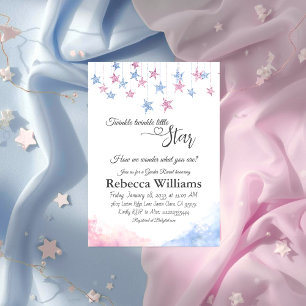 Invitación Twinkle Twinkle Little Star Revelación del Sexo de