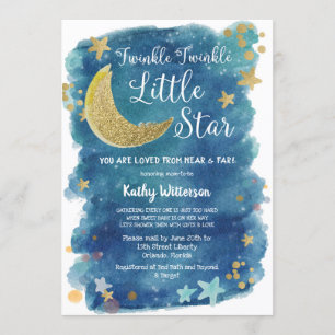 Invitación Twinkle Twinkle Little Star Shower por correo